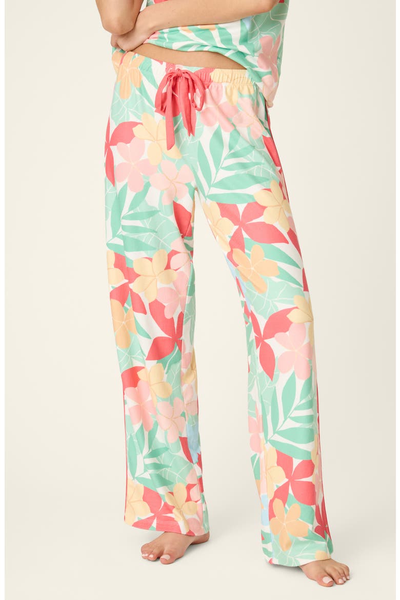 The Coastal Club Jersey Pajama Pants, Main, color, GREEN MULTI