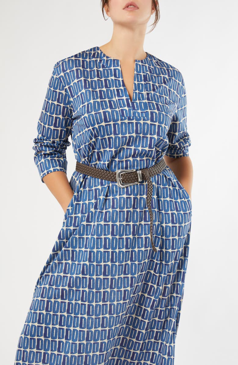 Marina Rinaldi Ancella Cotton Jersey Midi Dress, Alternate, color, Navy