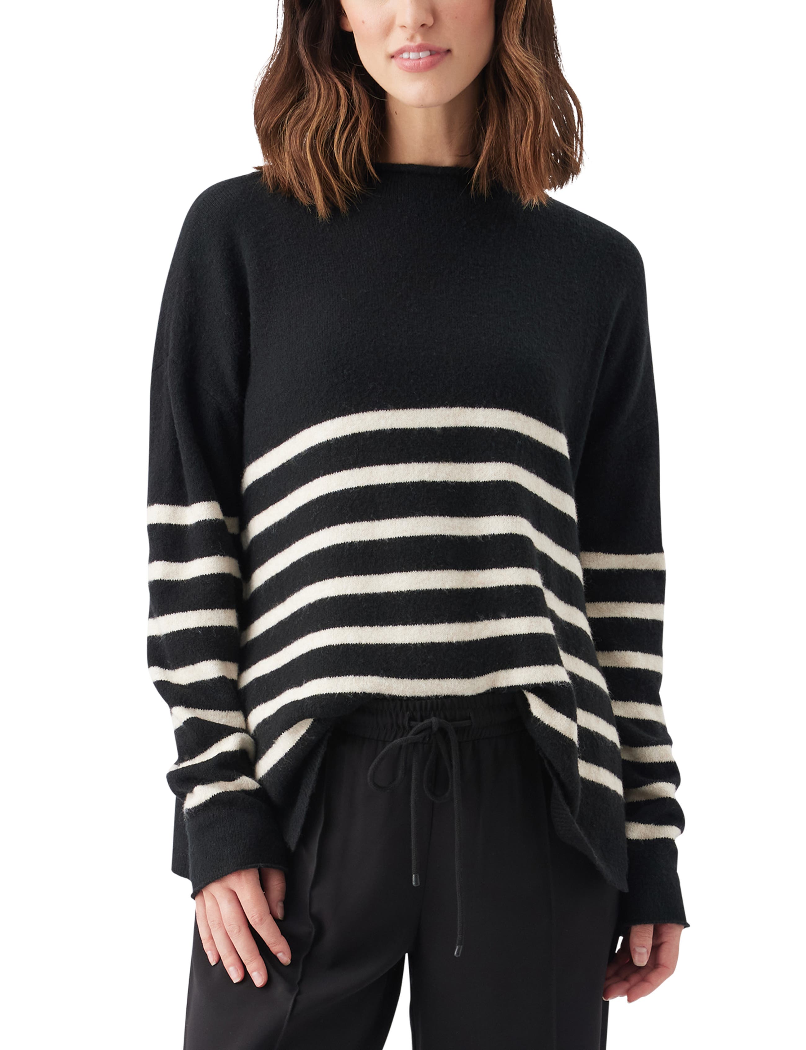 Ripe Maternity Gerrie Nursing Knit Sweater In Black