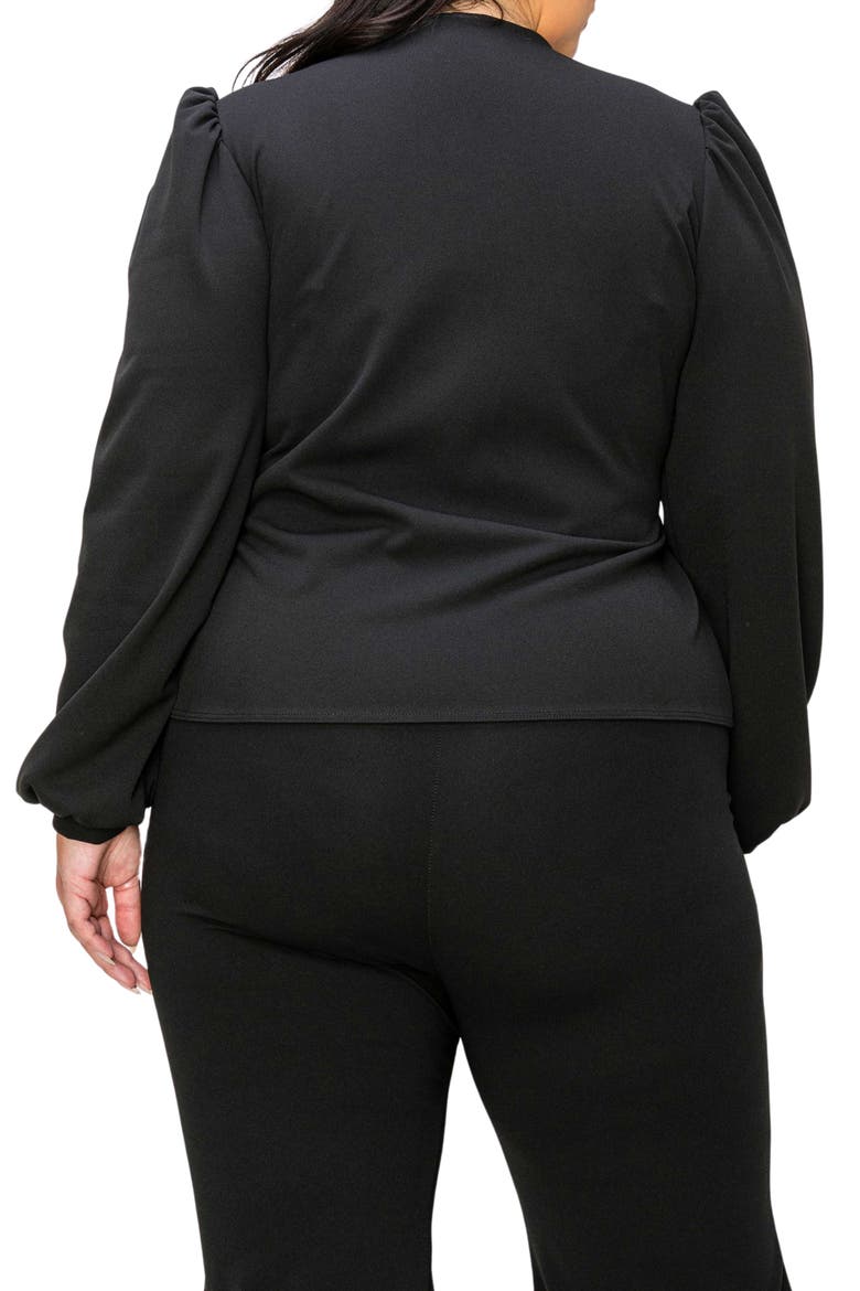 Yelena Wrap Top, Alternate, color, BLACK