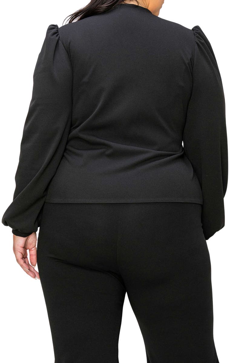 L I V D Yelena Wrap Top, Alternate, color, Black