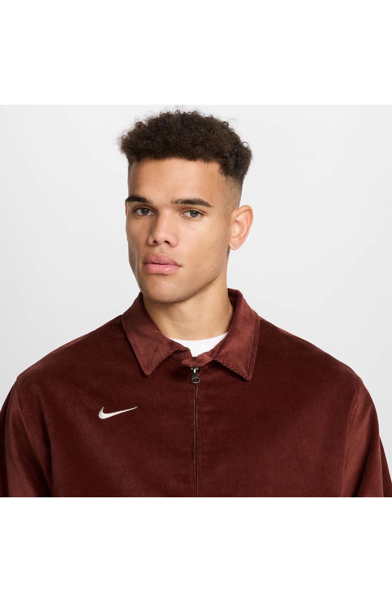 Nike Men's Nike Brown Club America CA x CA Harrington Fleece Full-Zip Corduroy Jacket, Alternate, color, 