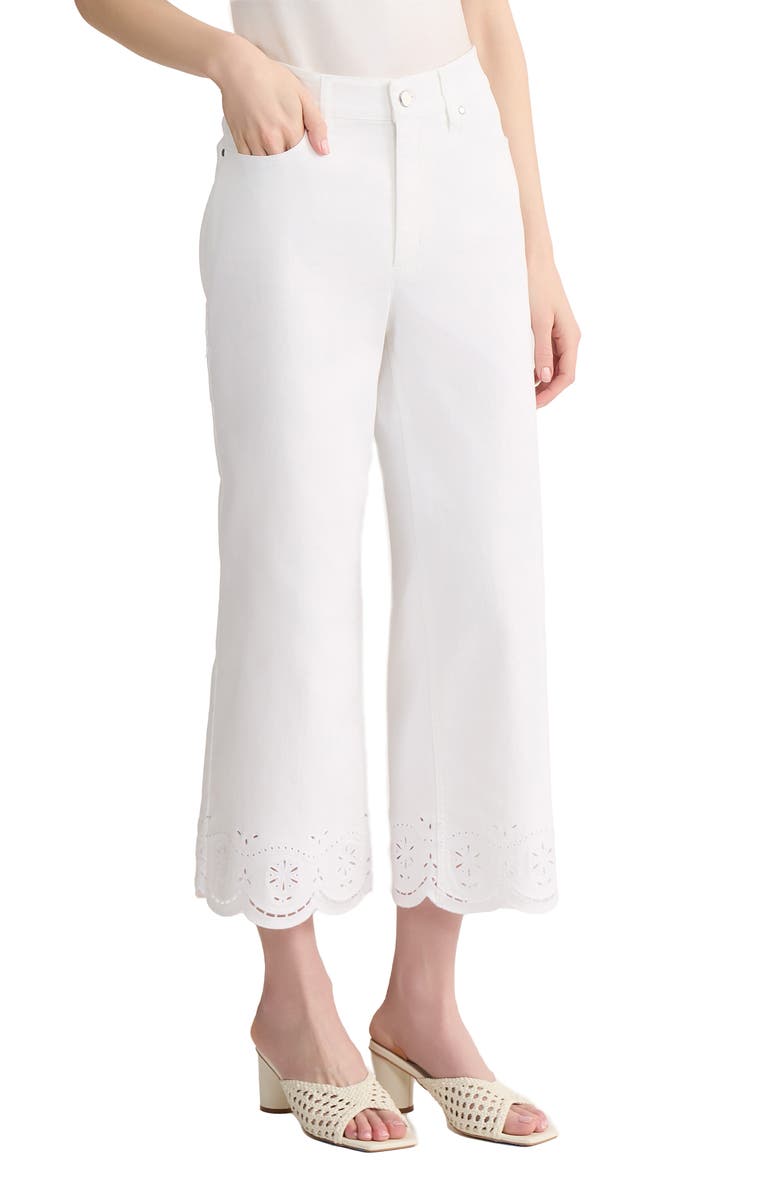 Jones New York Lexington Straight Leg Crop Pants, Alternate, color, Soft White