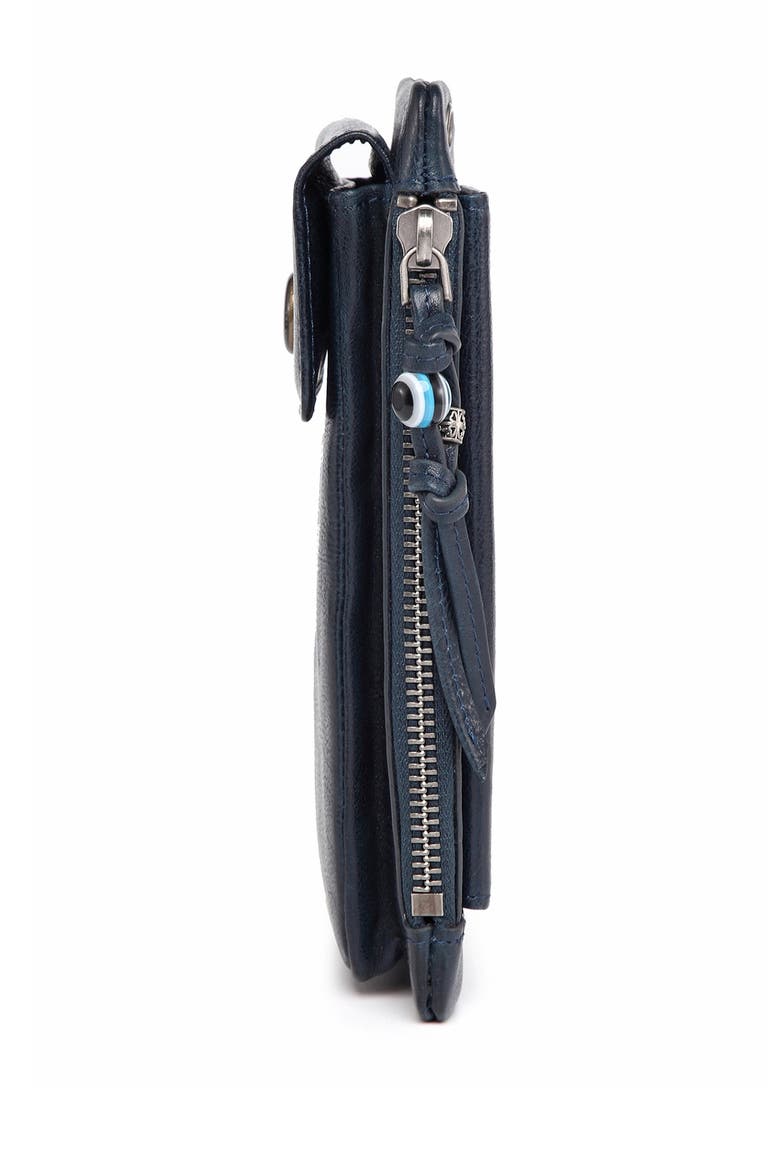 Rillet Leather Crossbody Wallet, Alternate, color, NAVY