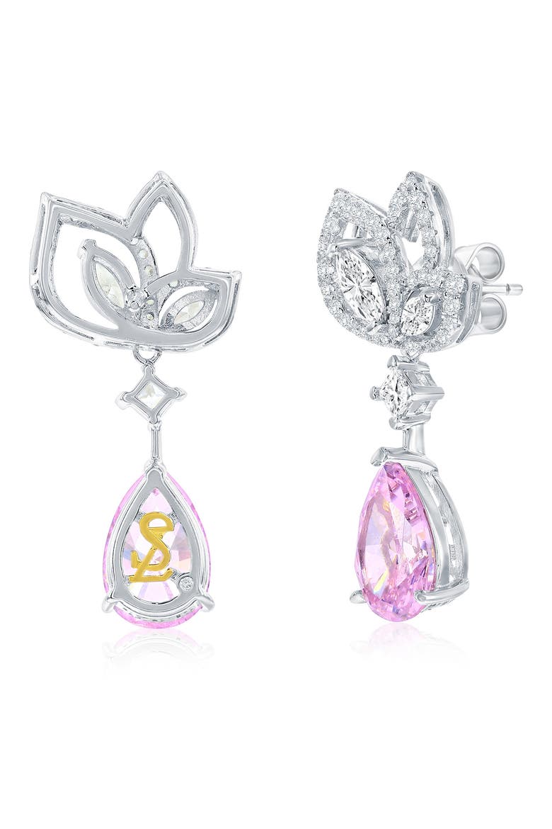 Gala Firework Drop Earrings, Alternate, color, PINK