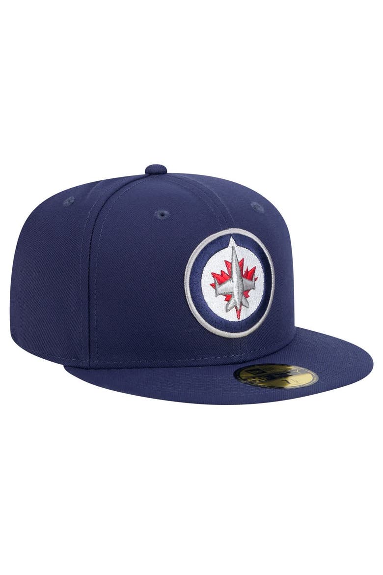 Men's New Era Navy Winnipeg Jets Core 59FIFTY Fitted Hat, Alternate, color, Navy