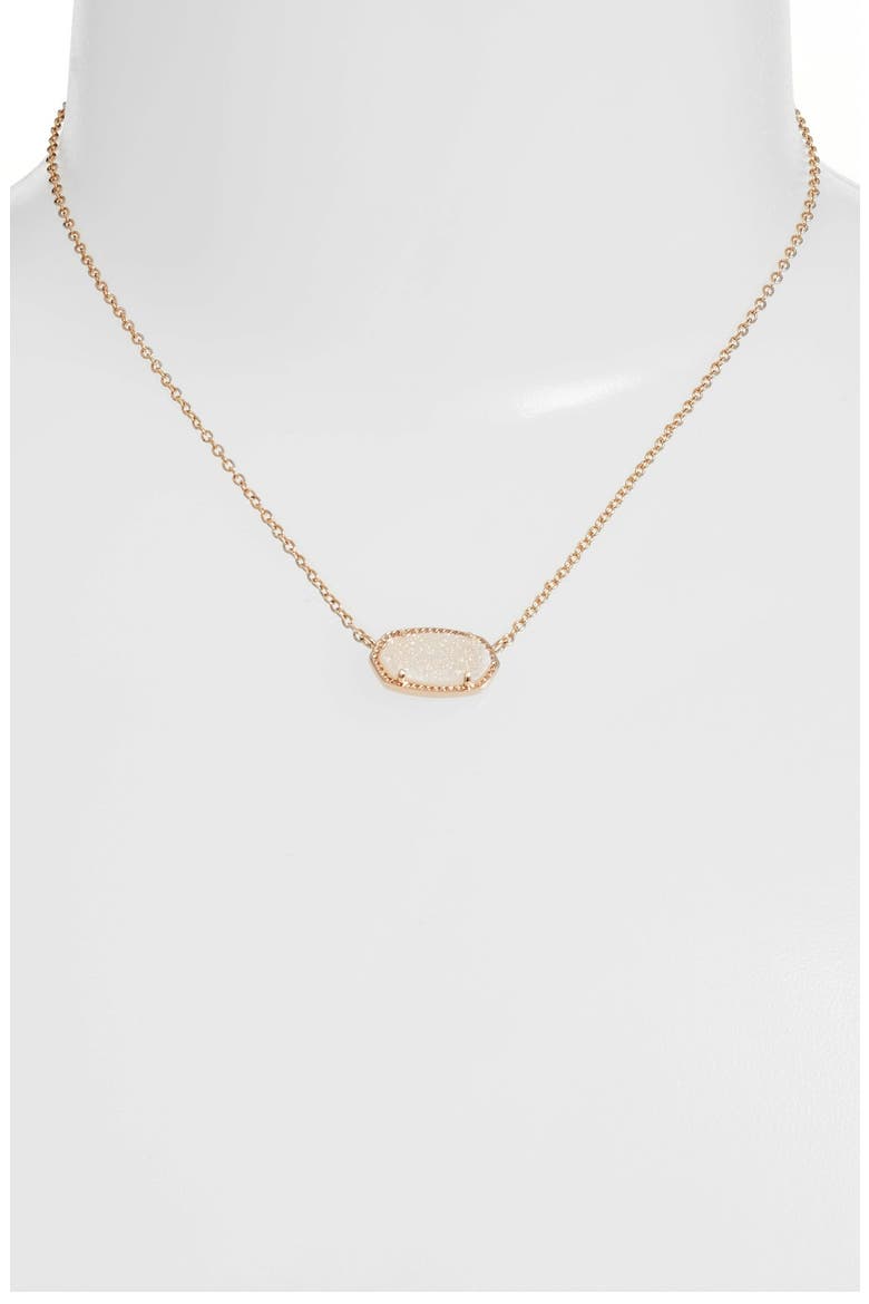 Elisa Pendant Necklace, Alternate, color, IRIDESCENT DRUSY/ ROSE GOLD