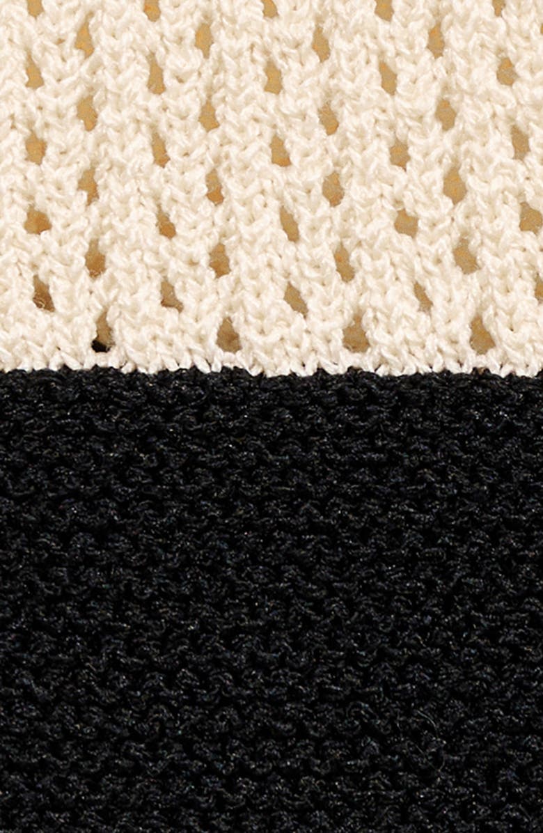 MANGO Open Stitch Sweater Tank, Alternate, color, Black Multi