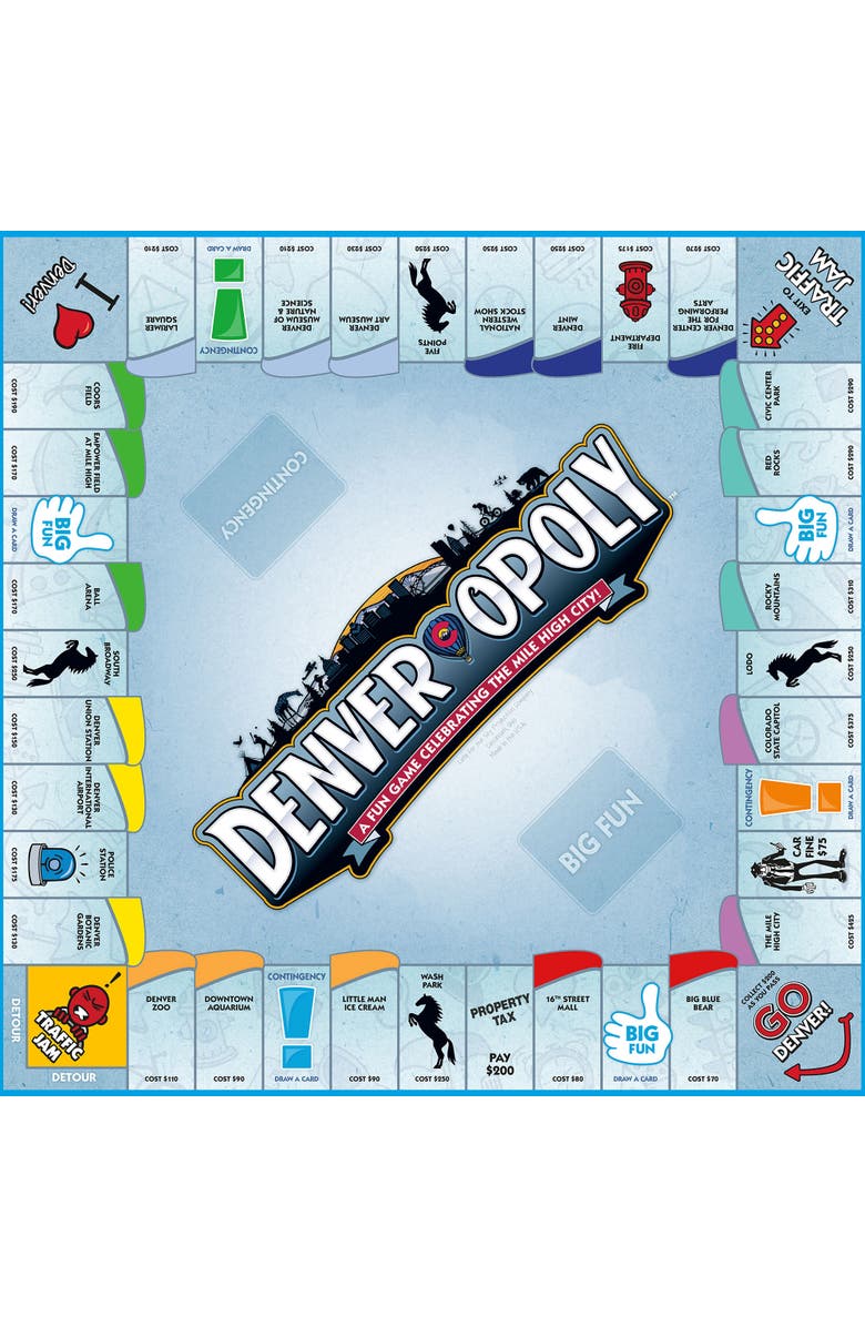 Late for the Sky Denveropoly Themed Family Board Game, Ages 8+, Alternate, color, Multicolored