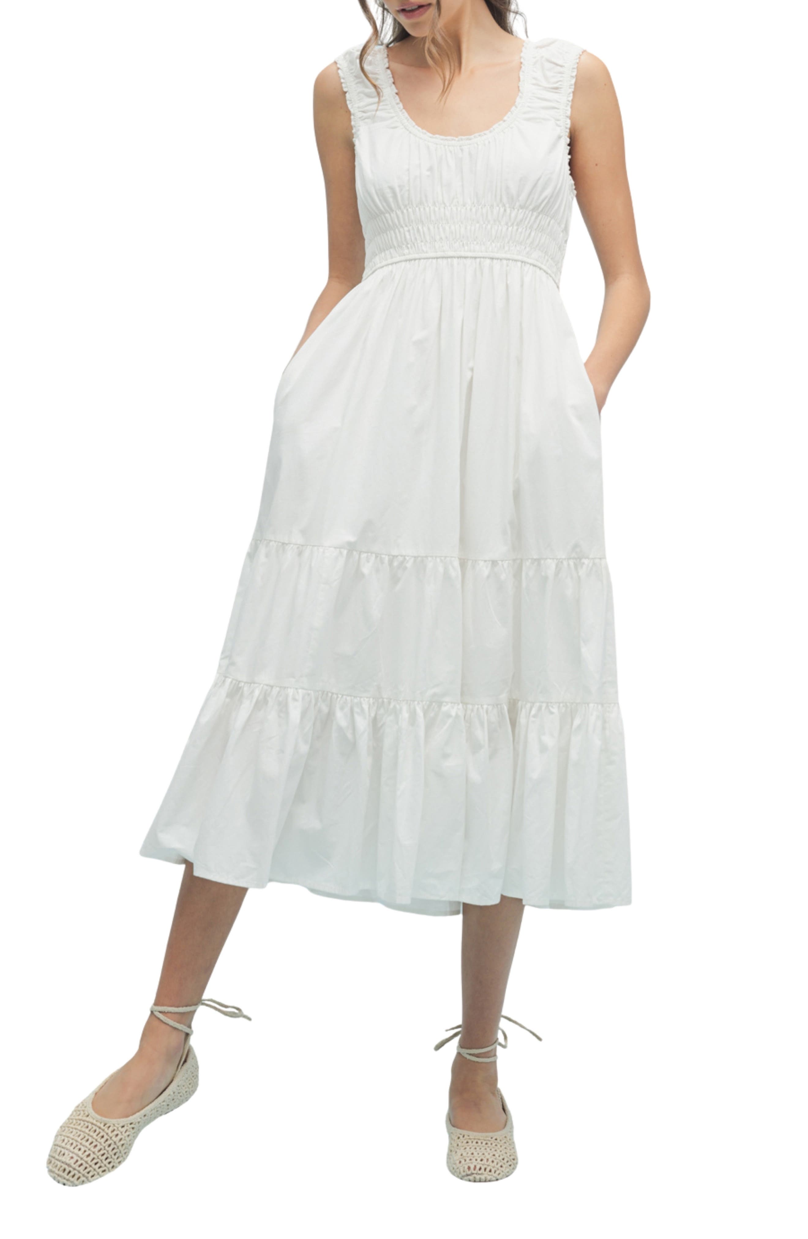 WISHLIST Scoop Neck Midi Dress