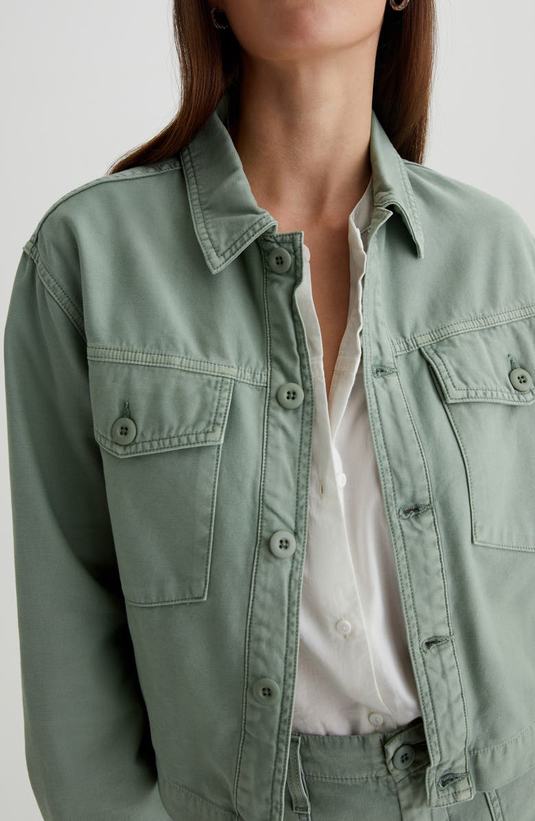 AG Valleta Utility Shirt Jacket, Alternate, color, Sulfur Matcha Latte