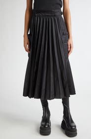 Sacai Pleated Cargo Midi Skirt