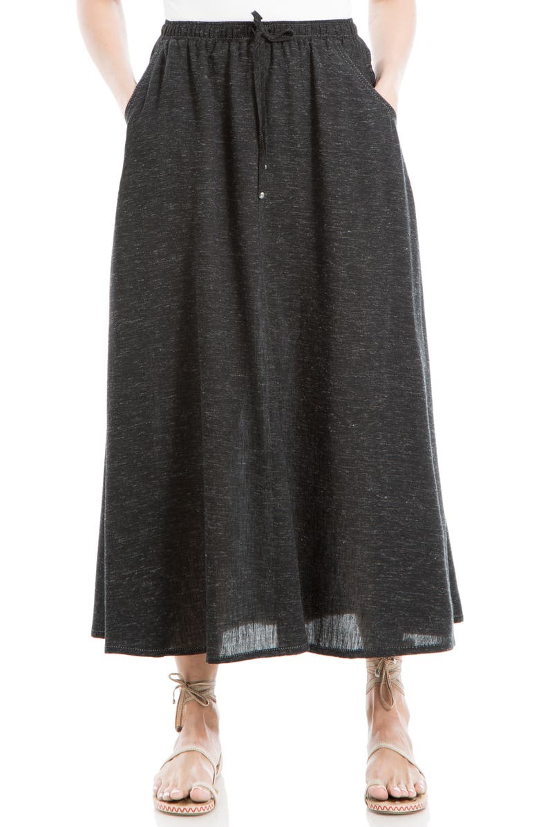 MAX STUDIO Space Dye Tie Waist Maxi Skirt, Alternate, color,