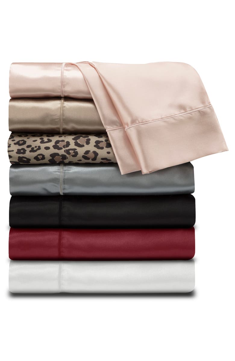 Martex Elegance Leopard Satin Sheet Set, Alternate, color, Leopard
