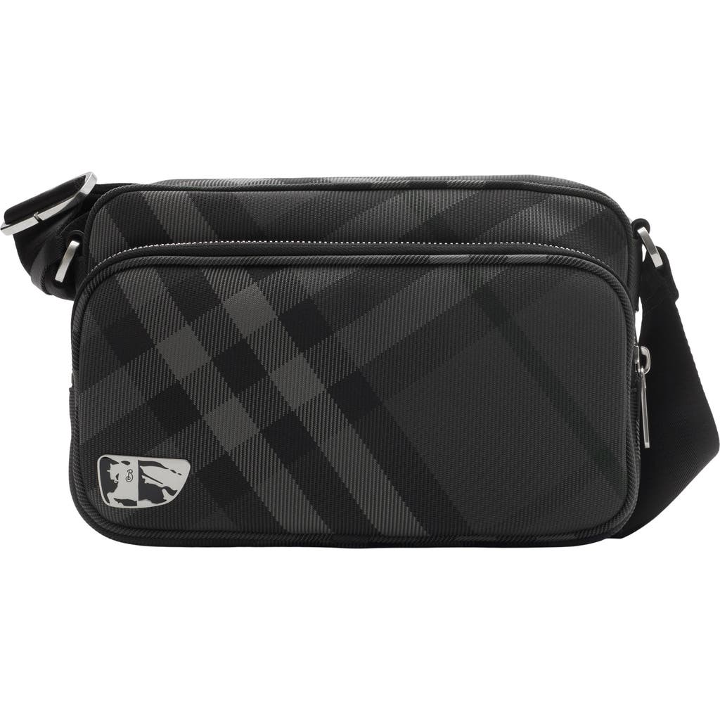 Burberry Grid Crossbody Bag In Charcoal
