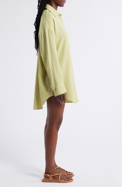 Rip Curl Premium Linen Button-up Blouse In Sage