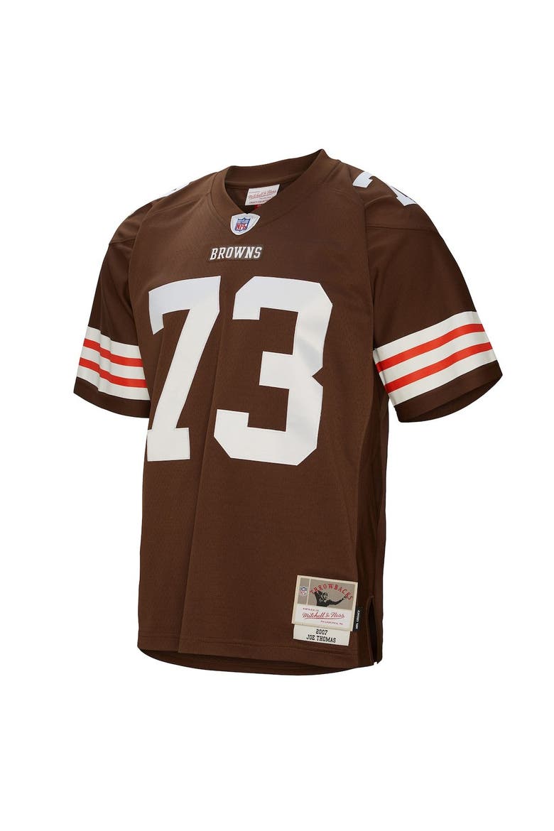 Men's Mitchell & Ness Joe Thomas Brown Cleveland Browns Legacy Replica Jersey, Alternate, color, Brown