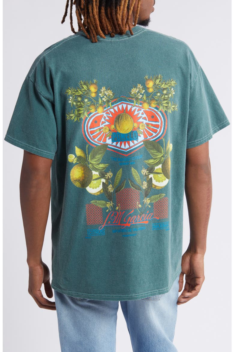 Pomelo Graphic T-Shirt, Alternate, color, DARK GREEN