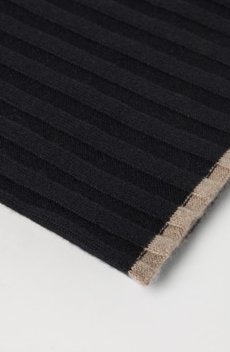 Brunello Cucinelli Cashmere scarf, Alternate, color, Black