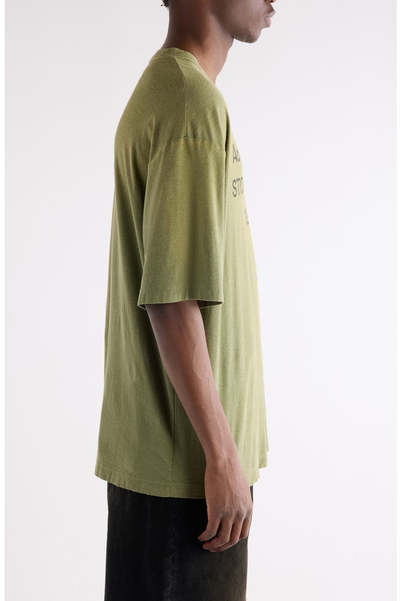 1996 Logo Distressed Cotton & Hemp Graphic Tee, Alternate, color, OLIVE GREEN