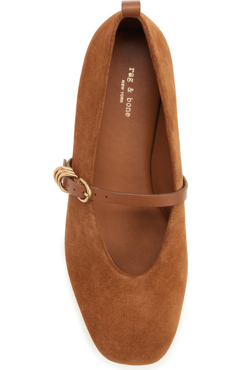 rag & bone Spire Mary Jane Flat, Alternate, color, Umber Suede