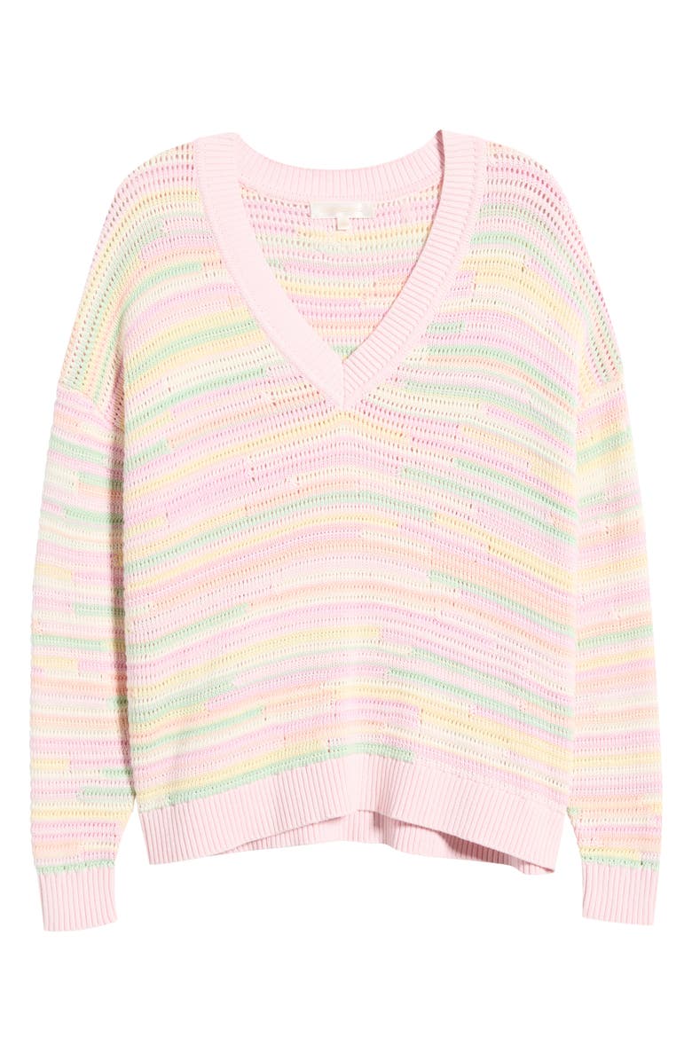 LoveShackFancy Marlieanna Sweater, Alternate, color, Tropical Swirl