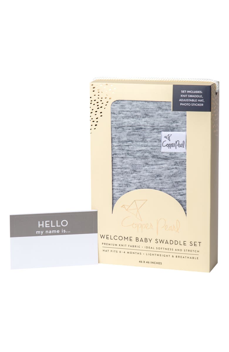 Copper Pearl Welcome Baby Hat & Swaddle Set, Alternate, color, 