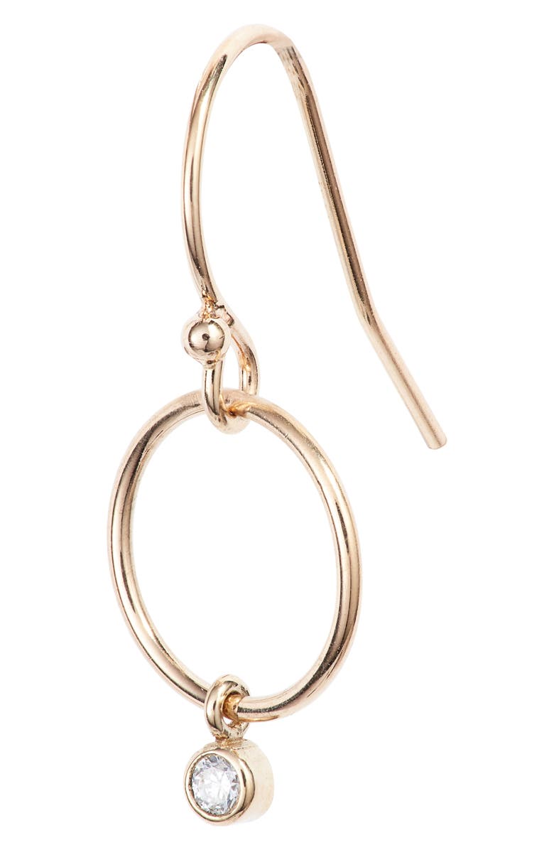 Zoë Chicco Diamond Drop Circle Earrings, Alternate, color,