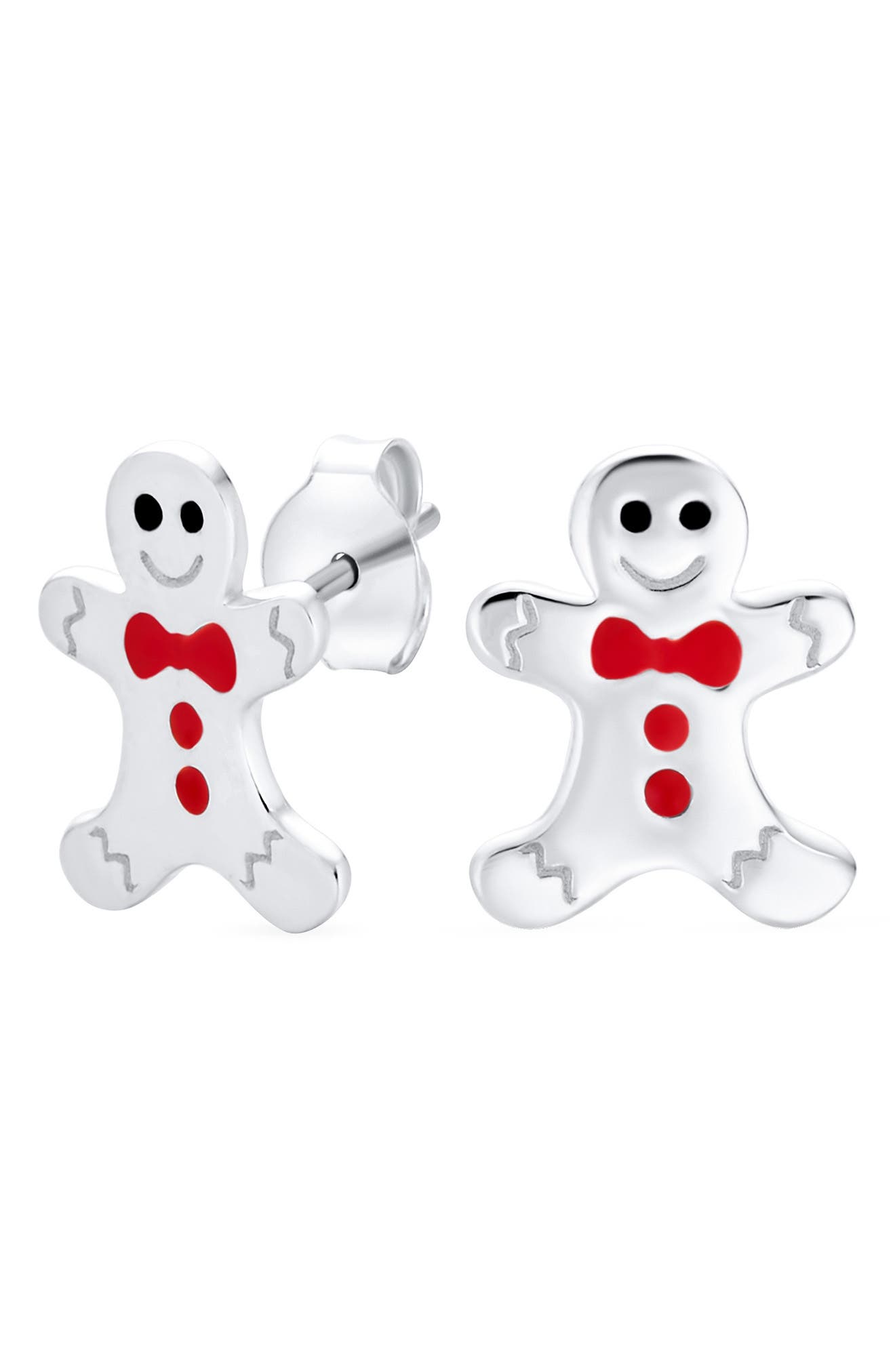 BLING JEWELRY Gingerbread Stud Earrings