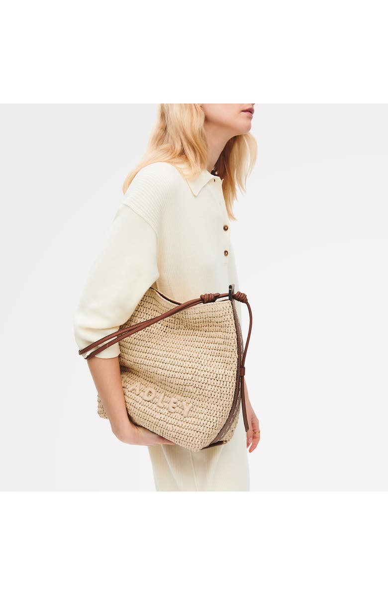 Radley The Camden - Raffia Medium Open Top Shoulder Bag, Alternate, color, Natural