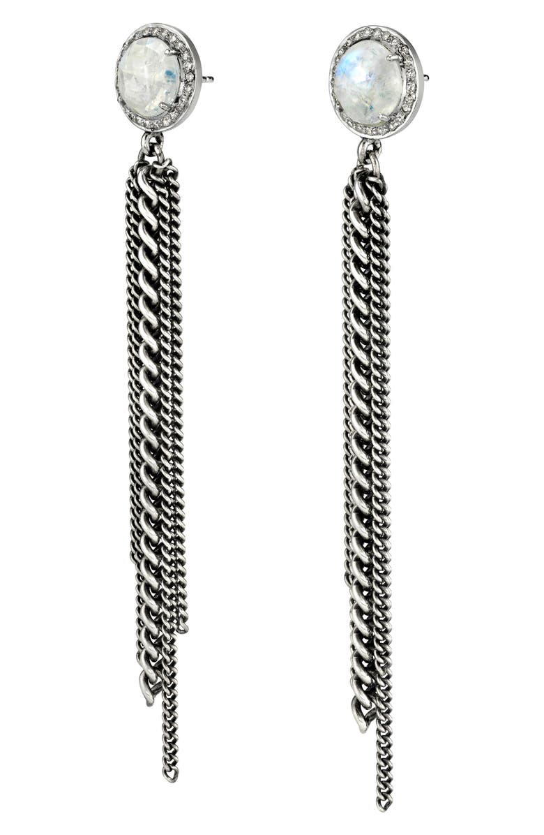 Sheryl Lowe Moonstone Fringe Earrings, Alternate, color,