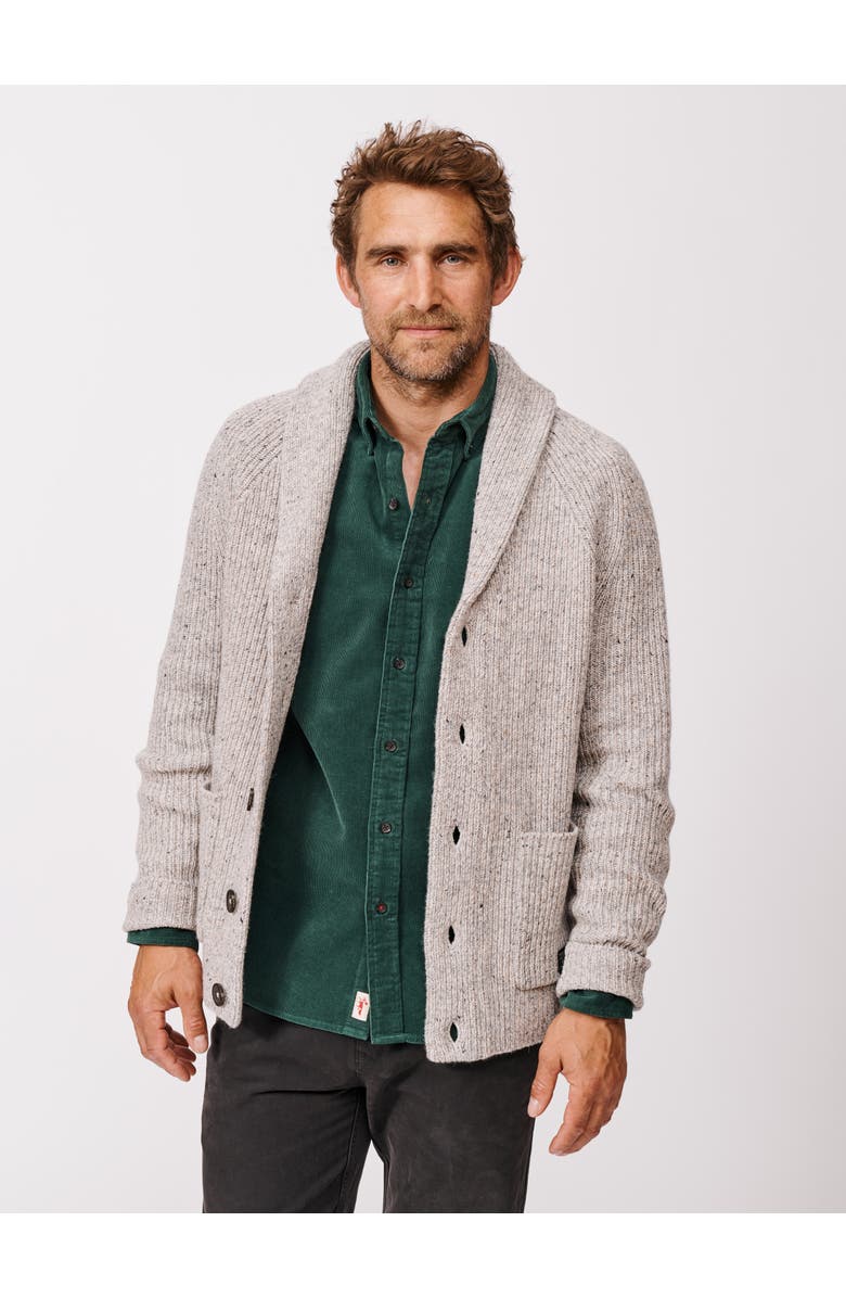 Aubin Studham Shawl Collar Cardigan, Alternate, color, Light Grey