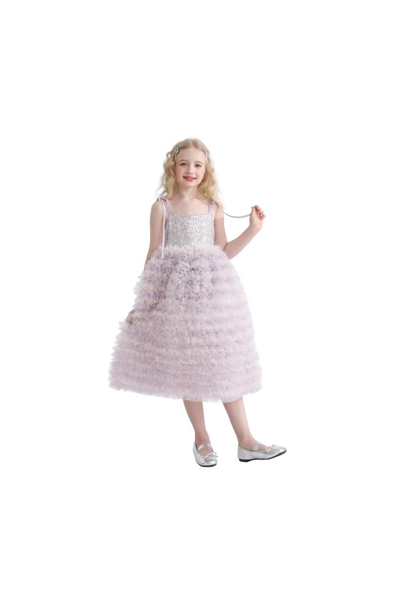 Tulleen Liliana Sequin Tulle Dress, Alternate, color, Light Purple