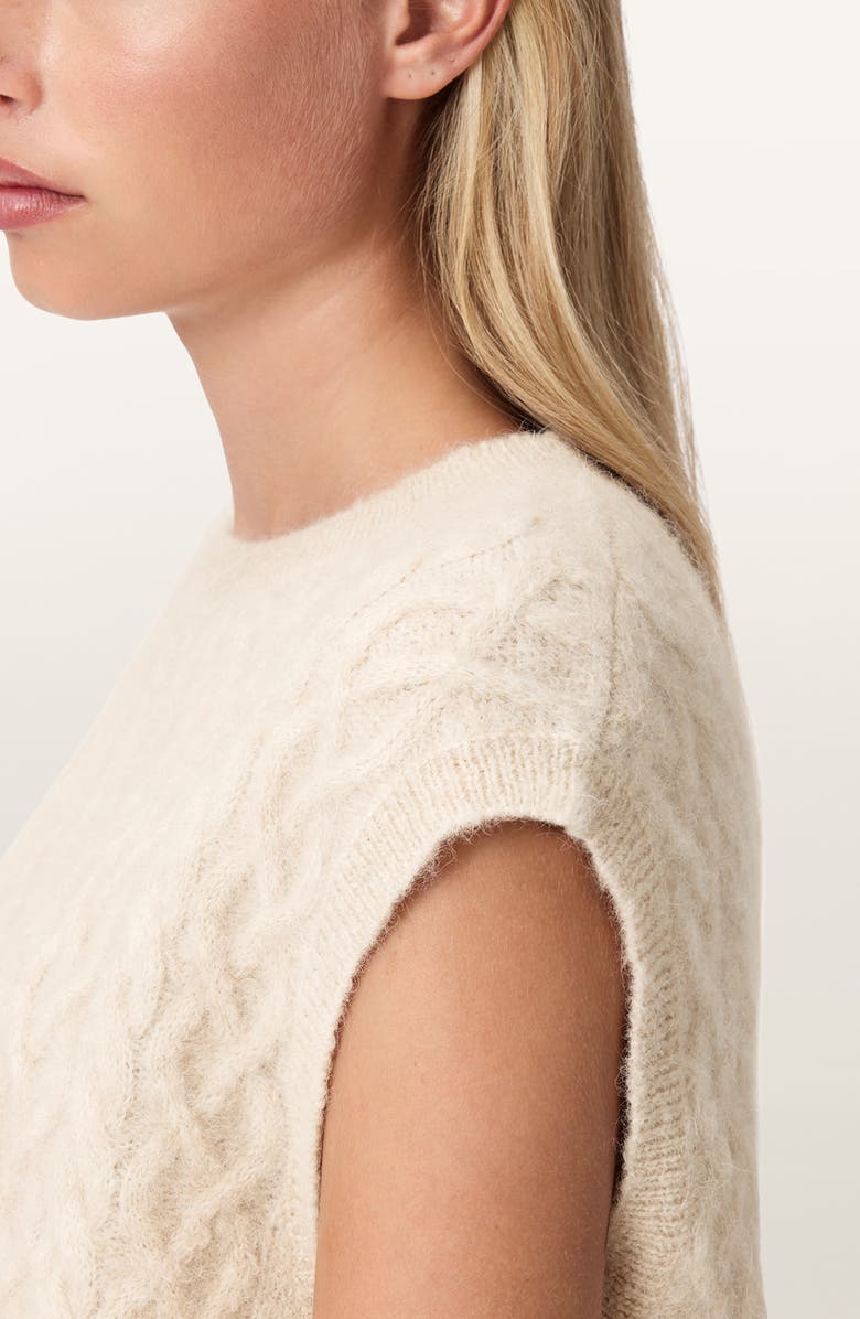 AllSaints Sirius Cable Alpaca Blend Sweater Vest, Alternate, color, 