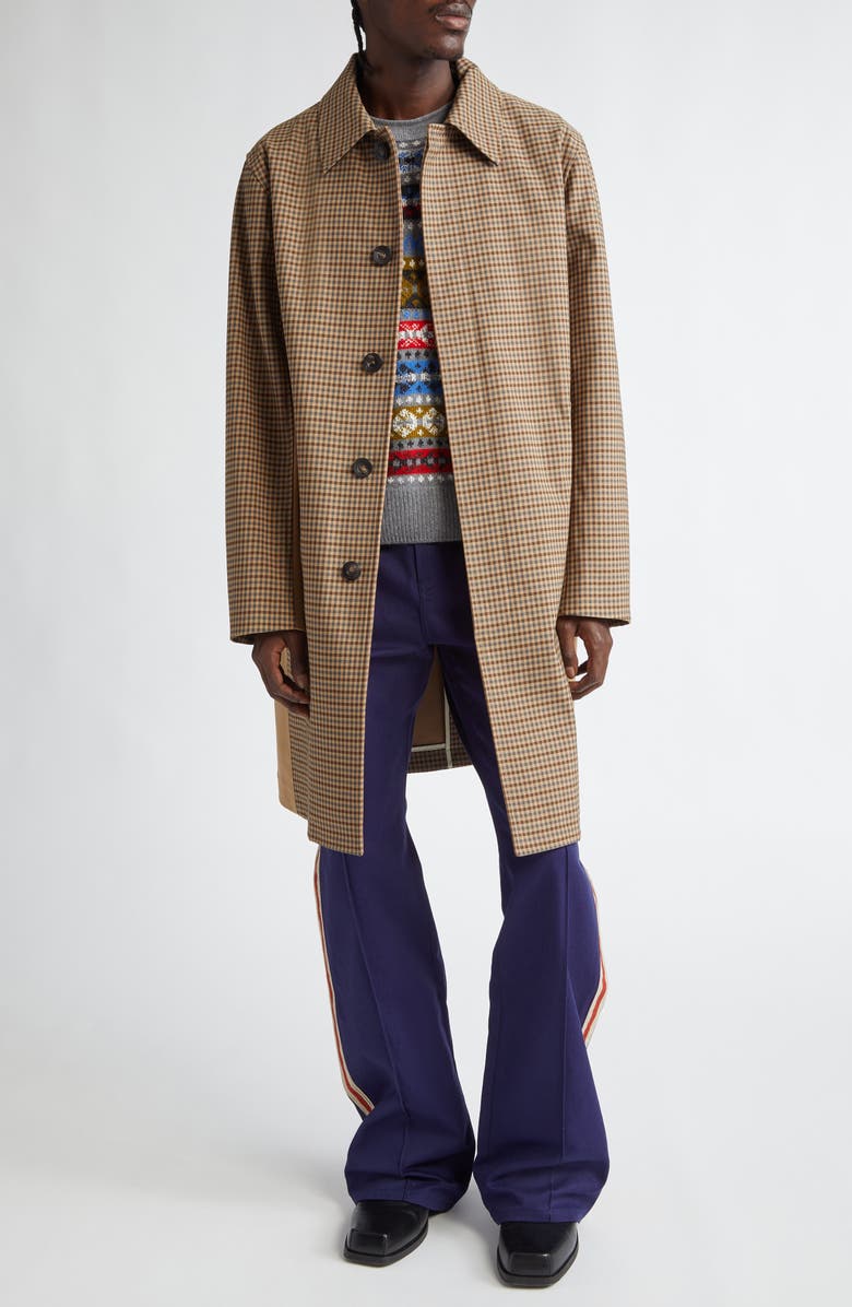 Wales Bonner Coda Crochet Track Stripe Cotton Drill Flare Pants, Alternate, color, 