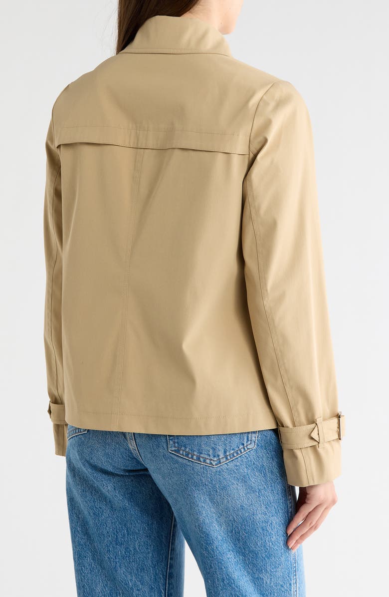 Michael Kors Short Trench Coat, Alternate, color, Khaki