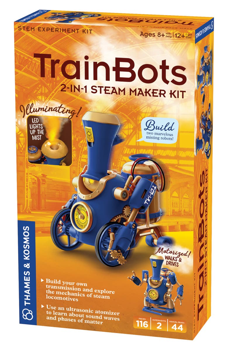 Thames & Kosmos TrainBots 2-in-1 Steam Maker Experiment Kit, Alternate, color, Miscellaneous