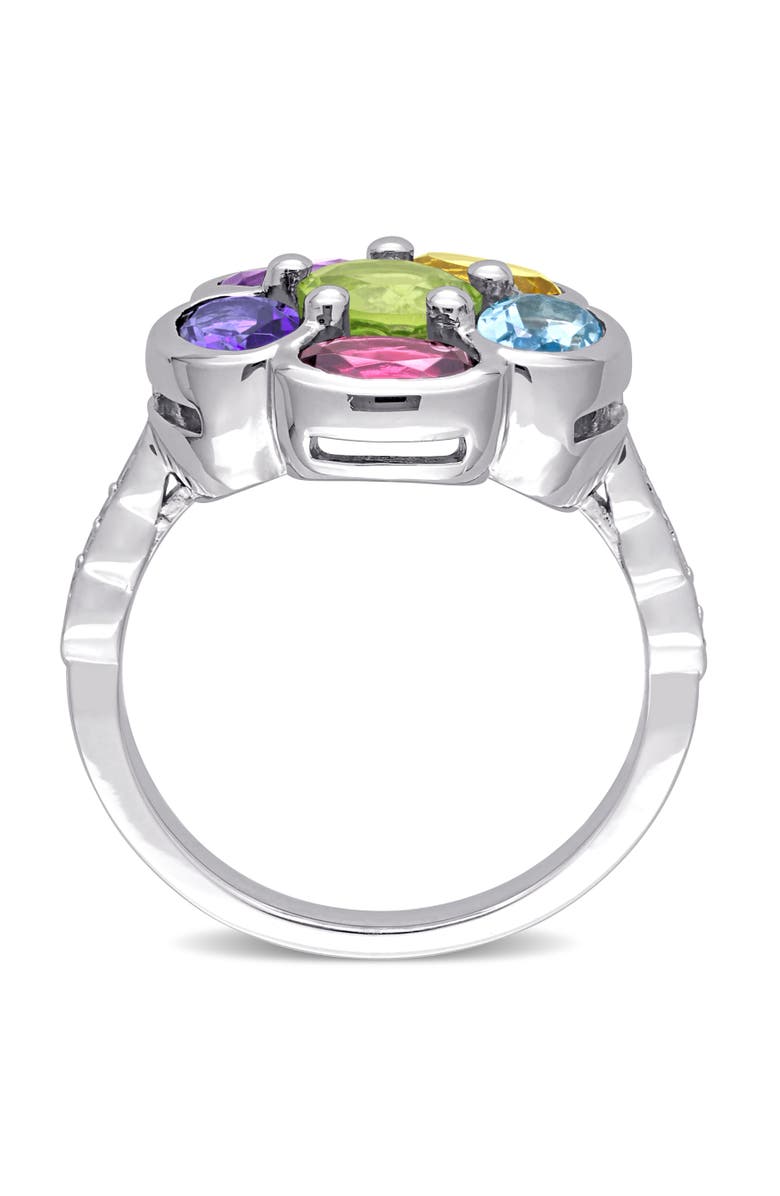 Julianna B. Multi-Gem & Diamond Floral Ring, Alternate, color, Sterling Silver