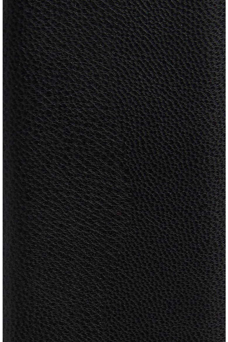 Buckle & Double Keeper Faux Leather Belt, Alternate, color, BLACK GOLD