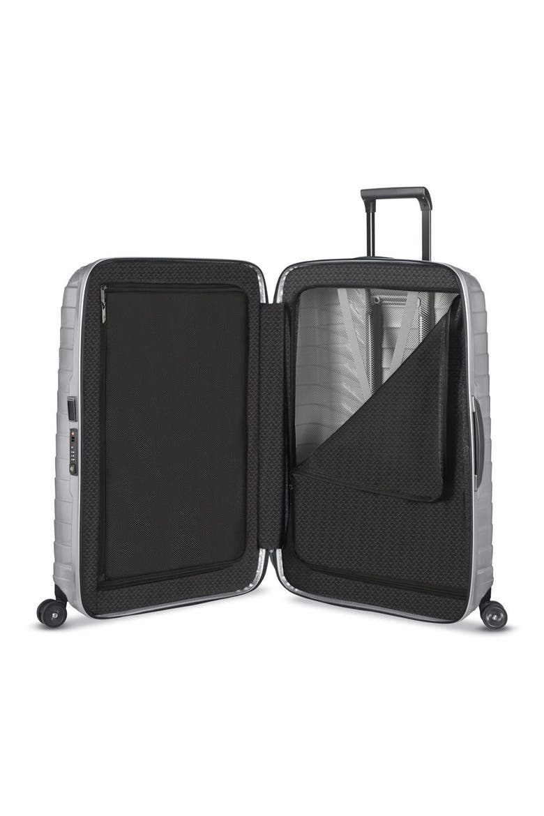 Proxis Hardside 25" Medium Checked Spinner Luggage, Alternate, color, Silver