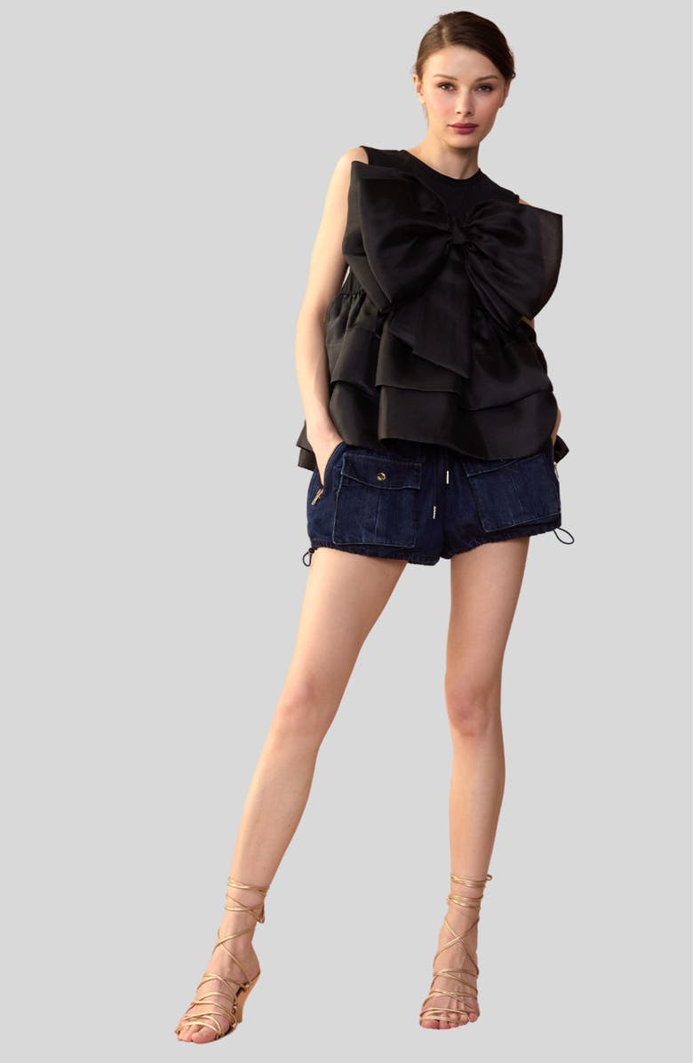 Cynthia Rowley Blair Bow Top, Main, color, 