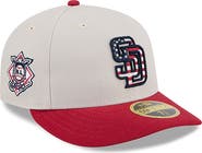 New Era Men's New Era  Khaki/Red San Diego Padres 2024 Fourth of July Low Profile 59FIFTY Fitted Hat