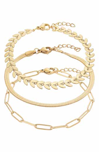 Set of 3 Assorted Chain Bracelets