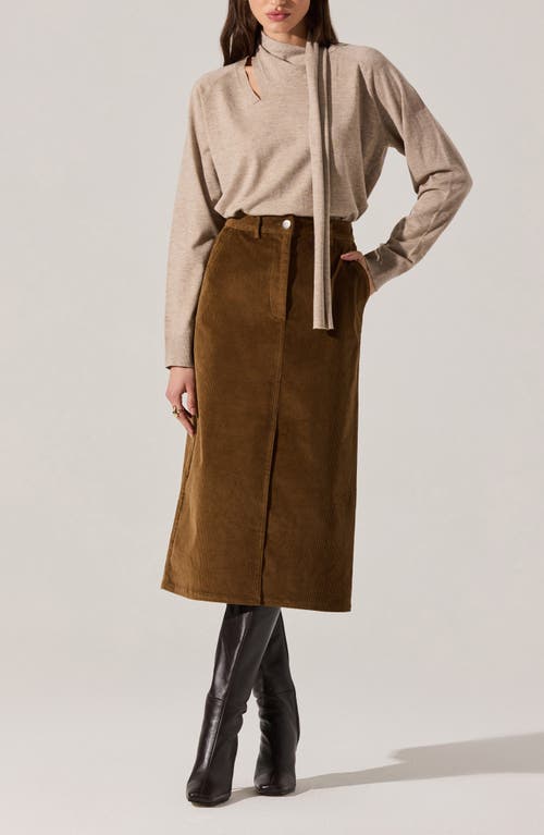 Astr The Label Silvana Scarf Sweater In Brown