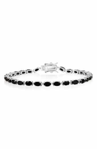 Sterling Silver Oval CZ Tennis Bracelet