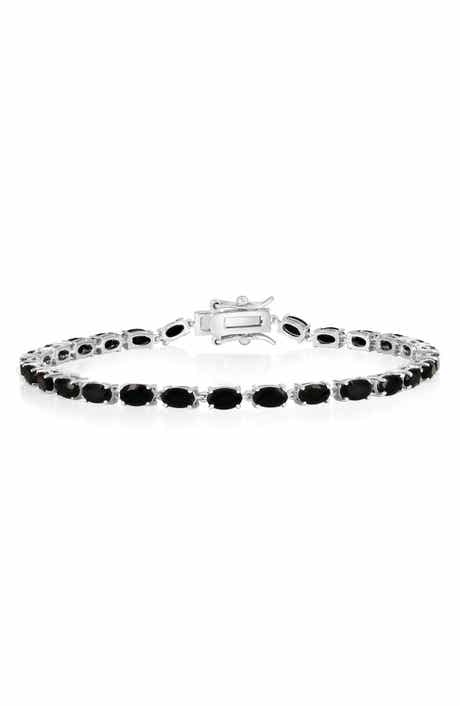 Sterling Silver Oval CZ Tennis Bracelet