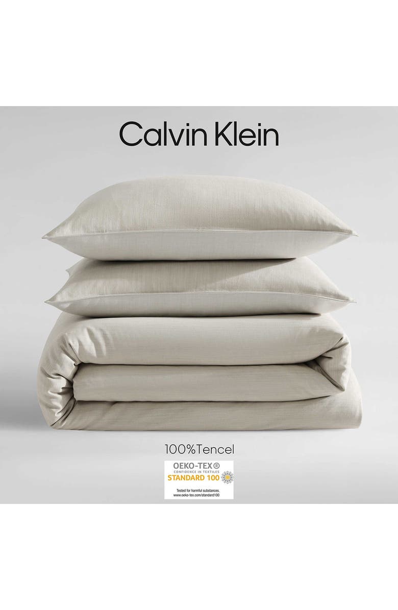 Calvin Klein Reversible Tencel<sup>®</sup> Lyocell Duvet Cover & Sham Set, Alternate, color, Beige/ Tan