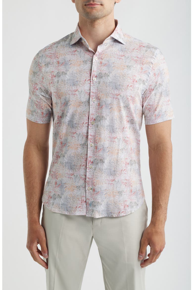 Guffey Short Sleeve Button-Up Shirt, Main, color, KHAKI