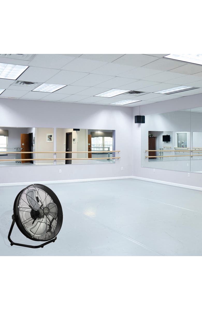 Vie Air 20 Inch 3 Speed Motor Metal Floor Drum Fan, Alternate, color, Black