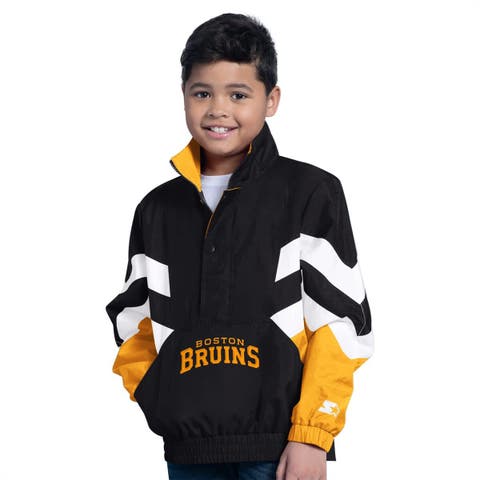 Youth Starter  Black Boston Bruins Prospect Half-Zip Pullover Top